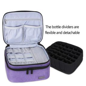 img 2 attached to Luxja Purple Nail Polish Carrying Case - Portable Organizer Bag for 20 Bottles (15ml - 0.5 fl.oz), Ideal for Manicure Sets