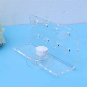 img 2 attached to 🐠 POPETPOP Coral Frag Rack – Premium Acrylic Frag Tank for Aquariums with Enhanced Suction Cup – Holds 8 Plug Holes, Ideal for Live Fish Tank Button Coral Reef Broken Frame