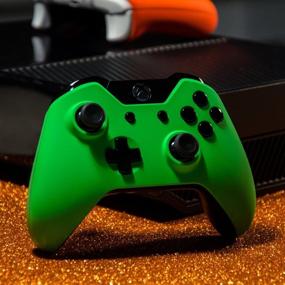 img 1 attached to Enhance Your Xbox One Controller - Custom 🎮 Soft Touch Green Top Shell Replacement Kit by eXtremeRate