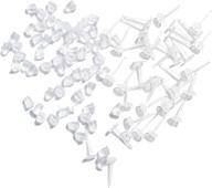 📿 100 пар пластиковых плоских заглушек-штифтов для серег с прозрачными резиновыми заколками - материалы для изготовления ювелирных изделий. логотип