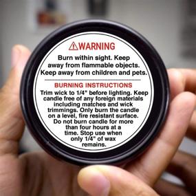 img 3 attached to 🕯️ Essential Candle Safety: 2 Round Candle Warning Labels