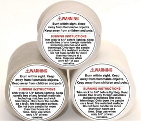 img 2 attached to 🕯️ Essential Candle Safety: 2 Round Candle Warning Labels