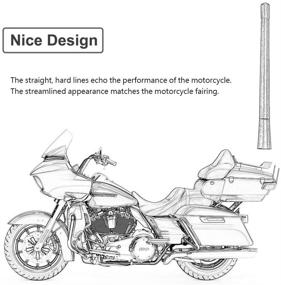 img 1 attached to 🔧 7-дюймовая гибкая резиновая короткая замена антенны (2 штуки) для Harley Davidson 1989-2020 Touring Electra Glide Ultra Classic - Улучшенный SEO