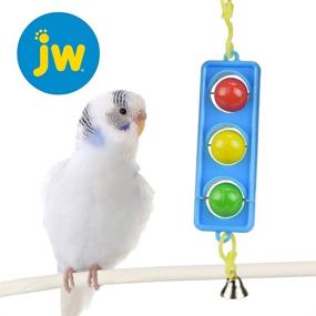 img 3 attached to Engage Your Small Bird with JW Pet Company Activitoy Traffic Light Toy - Vibrant Color Variation Included!