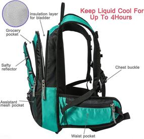 img 1 attached to 🎒 Mubasel Gear Insulated Hydration Backpack with 2L BPA Free Bladder - Ideal for Running, Hiking, Cycling, and Camping