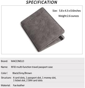 img 3 attached to Leather Passport Blocking Organizer Vaccine Travel Accessories and Passport Covers