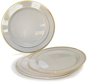 img 1 attached to 🍽️ Premium Round Plastic Plates, 6 1/4", White - Amscan 438988