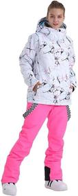 img 3 attached to ❄️ GSOU SNOW Women's Ski Jackets and Bib Pants Set - Waterproof Snowboarding Snowsuit