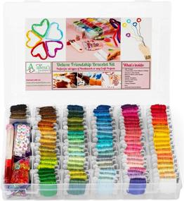img 4 attached to 🎁 276pc Friendship Bracelet String Kit with Labeled Embroidery Thread Numbers - Perfect for Cross Stitch, String Art, and Embroidery - Ideal Gift for Girls 7 to 12