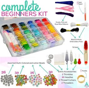 img 3 attached to 🎁 276pc Friendship Bracelet String Kit with Labeled Embroidery Thread Numbers - Perfect for Cross Stitch, String Art, and Embroidery - Ideal Gift for Girls 7 to 12