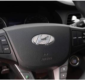 img 1 attached to 💎 Enhance Your Hyundai's Interior with TopDall Steering Wheel Bling Crystal Diamond Accessory Sticker