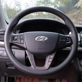 img 2 attached to 💎 Enhance Your Hyundai's Interior with TopDall Steering Wheel Bling Crystal Diamond Accessory Sticker