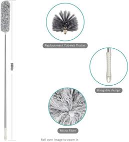 img 2 attached to 🧹 Atopov Microfiber Duster for Cleaning - Extendable & Bendable Collector Head, Washable with 100-inch Stainless Steel Extension Pole - Lint Free Dusters for Roof, Ceiling Fan, Blinds, Cobwebs