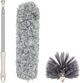 img 3 attached to 🧹 Atopov Microfiber Duster for Cleaning - Extendable & Bendable Collector Head, Washable with 100-inch Stainless Steel Extension Pole - Lint Free Dusters for Roof, Ceiling Fan, Blinds, Cobwebs
