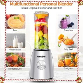 img 3 attached to 🔋 Powerful Arcbt Stainless Steel Bullet Blender for Shakes and Smoothies - 400W Personal Portable Smoothie Maker with Tritan BPA-Free 20.3oz Travel Bottles and Ultra Sharp 4D Blades - Perfect for Kitchen Use