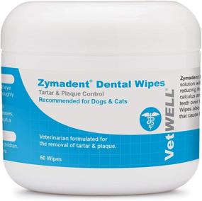 img 4 attached to 🦷 VetWELL Zymadent Dental Wipes for Cats & Dogs - Teeth Cleaning & Dental Care with Chlorhexidine - Tartar Remover, Plaque Reduction, Breath Freshener - 50 ct