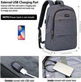 img 3 attached to Secure Charging Business Backpack for Electronics