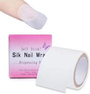 strong self-adhesive nail repair fiberglass silk wrap - diy anti-damage extension sticker with reinforcing nail protector for home or salon use logo