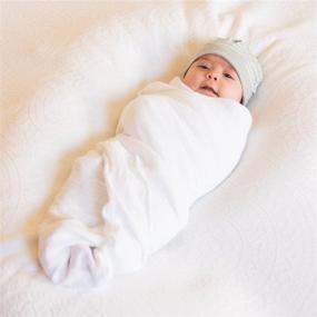 img 2 attached to 🌿 Organic Cotton Muslin Swaddle Blankets by green sprouts - Large, Easy Swaddling, Ultra Soft &amp; Gets Softer with Each Wash, Gray Set