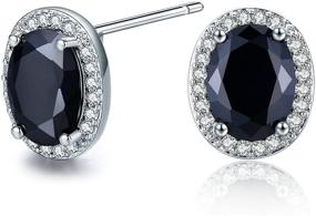 img 4 attached to 💎 Platinum Plated Cubic Zirconia Earrings: Girls' Jewelry Accessories in Earrings