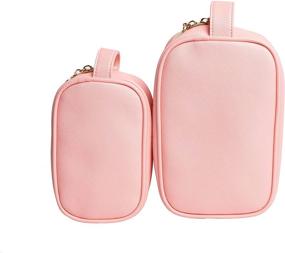 img 3 attached to 👝 Discover the Clear Transparent Dopp Kit Cosmetic Bag Set - Water Resistant Toiletry Organizer in Pink - Exploreloon