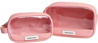 👝 discover the clear transparent dopp kit cosmetic bag set - water resistant toiletry organizer in pink - exploreloon logo