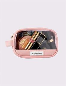 img 1 attached to 👝 Discover the Clear Transparent Dopp Kit Cosmetic Bag Set - Water Resistant Toiletry Organizer in Pink - Exploreloon