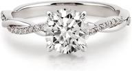 💍 1.16 carat (ctw) moissanite engagement rings for women in 10k, 14k, 18k gold or platinum plated silver - moissanite rings logo