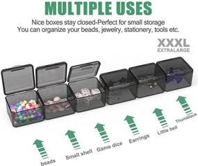 img 2 attached to 📦 30-Pack Plastic Stackable Organizer Containers with Lids - Mini Storage for Beads, Glitter, Slime, Paint, Seeds