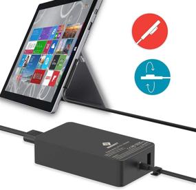 img 1 attached to 🔌 65W 15V 4A AC Power Adapter Charger for Surface Pro X, Pro 7, 6, 5, 4, 3, Surface Laptop 3, 2, 1, Surface Book, Surface Go – Includes Wall Plug and 6ft Power Cord