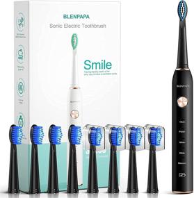 img 3 attached to 🦷 Advanced Teeth & Gums Care: Waterproof Electric Toothbrush with 38000VPM Sonic Frequency, Fast Charge, and Intelligent Time Reminder - 5 Modes, Dupont Brush Heads (Black)