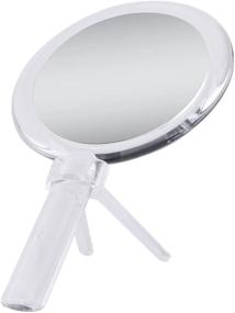 img 1 attached to 💄 Zadro Acrylic Dual-Sided Handheld Mirror: Essentials for Flawless Grooming and Makeup Application