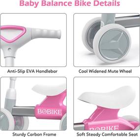 img 2 attached to 🚲 Baby Balance Bike Toys for 1 Year Old Girls Boys: No Pedal Infant Bicycle for 12-36 Months - 1st Birthday Gift in Blue