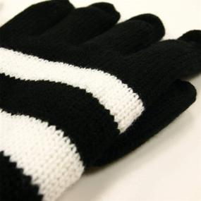 img 2 attached to Soft Striped Winter Insulated Gloves Men's Accessories