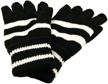 soft striped winter insulated gloves men's accessories logo