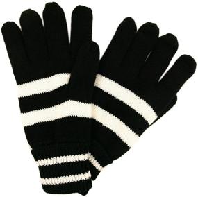 img 3 attached to Soft Striped Winter Insulated Gloves Men's Accessories