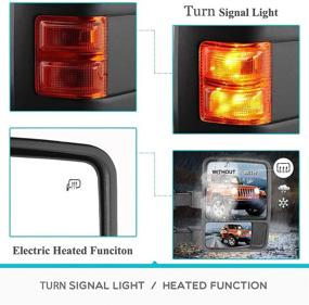 img 1 attached to 🛠️ YITAMOTOR Зеркала для буксировки для Ford F250/F350/F450/F550 Super Duty 99-07, Excursion 01-05 (комплект) - С расширенным дымчатым эффектом, электроподогревом, сигнальным светом, возможностью расширения - Улучшенный SEO.