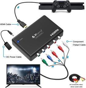 img 2 attached to 💡 HDMI to Component Converter: PORTTA Adapter with R/L Audio Extractor, 1080P 60Hz Support - Ideal for PS3, PS4, DVD, Wii, Xbox, TV, Projector