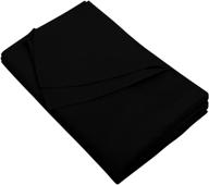 🛏️ flxxie twin size flat bedding sheet - soft microfiber bed flat sheet, classic & durable, wrinkle, fade & stain resistant - black logo