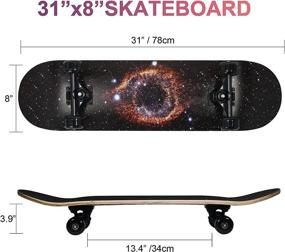 img 3 attached to Pwigs Complete Skateboards Beginners Longboards Sports & Fitness