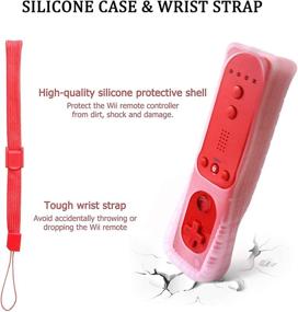img 1 attached to 🎮 Vinklan Remote Controller for Wii Nintendo: Wii Remote and Nunchuck Bundle with Silicon Case (Black and Red) - Enhance Your Gaming Experience!