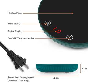 img 1 attached to ☕ Coffee Mug Warmer: Smart Timing, Two Temperature Settings, Auto Shut Off - Perfect Desk Heater for Coffee, Tea, Milk & More! Ideal Christmas/Birthday Gift