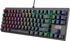 img 4 attached to Ultimate CP3 Gaming Keyboard: 87-Key Mechanical Keyboard with RGB Backlighting, Anti-ghosting, and Blue Switches - Perfect for Laptop, Windows, PC Games, and Work