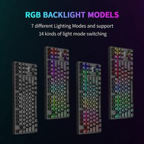 img 3 attached to Ultimate CP3 Gaming Keyboard: 87-Key Mechanical Keyboard with RGB Backlighting, Anti-ghosting, and Blue Switches - Perfect for Laptop, Windows, PC Games, and Work