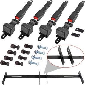 img 4 attached to 🏌️ Enhance Your Golf Cart Experience with Roykaw 4-Sets Retractable Belt Kits - EZGO Yamaha Club Car Compatible - Integrated Design for Seamless Fit!