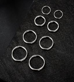 img 1 attached to 🔗 Tornito Stainless Steel Seamless Clicker Rings for Lip, Nose, Cartilage, and more!