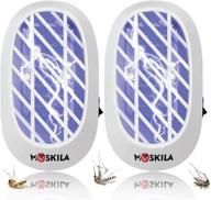 🪰 moskila bug zapper - plug-in electric mosquito and insect killer trap - indoor pest lamp with blue light - noiseless, effective bug zapper - fruit fly trap - gnat zapper (2 pcs) logo