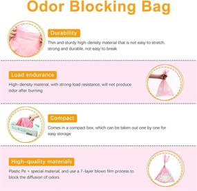 img 2 attached to 🗑️ PI Odor Disposable Bags: Strong, Leak-Proof Bags for Baby & Adult Diapers, Food Waste, and Sanitary Product Disposal - L-90 Bags