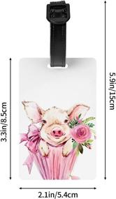 img 1 attached to Cute Pig Patterned Luggage Tags