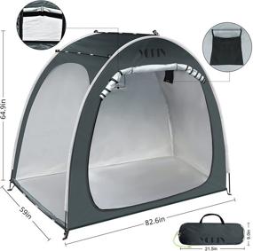 img 3 attached to YORIN Waterproof Outdoor Bike Shed Storage Tent - Portable, Foldable & Anti-Dust Design for 4 Bicycles or 2 Tricycles